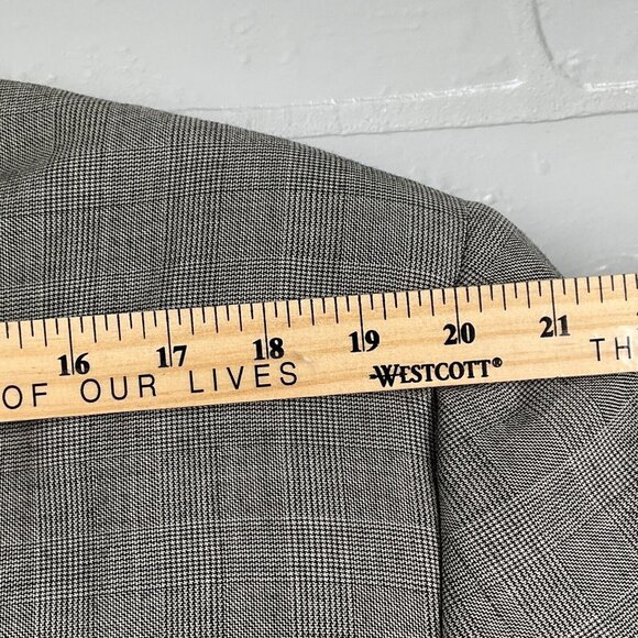 Sterling & Hunt Kuppenheimer Blazer Men‎ 44 Black White Plaid Premier Ed USA VTG - Picture 14 of 16